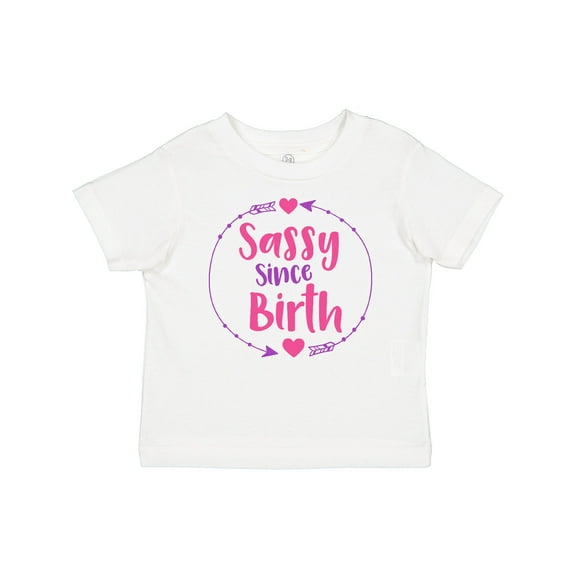Inktastic Sassy Since Birth, Sassy, Sassy Girl, Arrow, Hearts Girls Baby T-Shirt