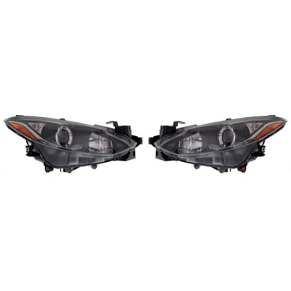 For Mazda 3 Headlight Assembly 2014 2015 Pair Driver and Passenger Side Sedan/Hatchback For MA2502144 | BPW9-51-0L0A