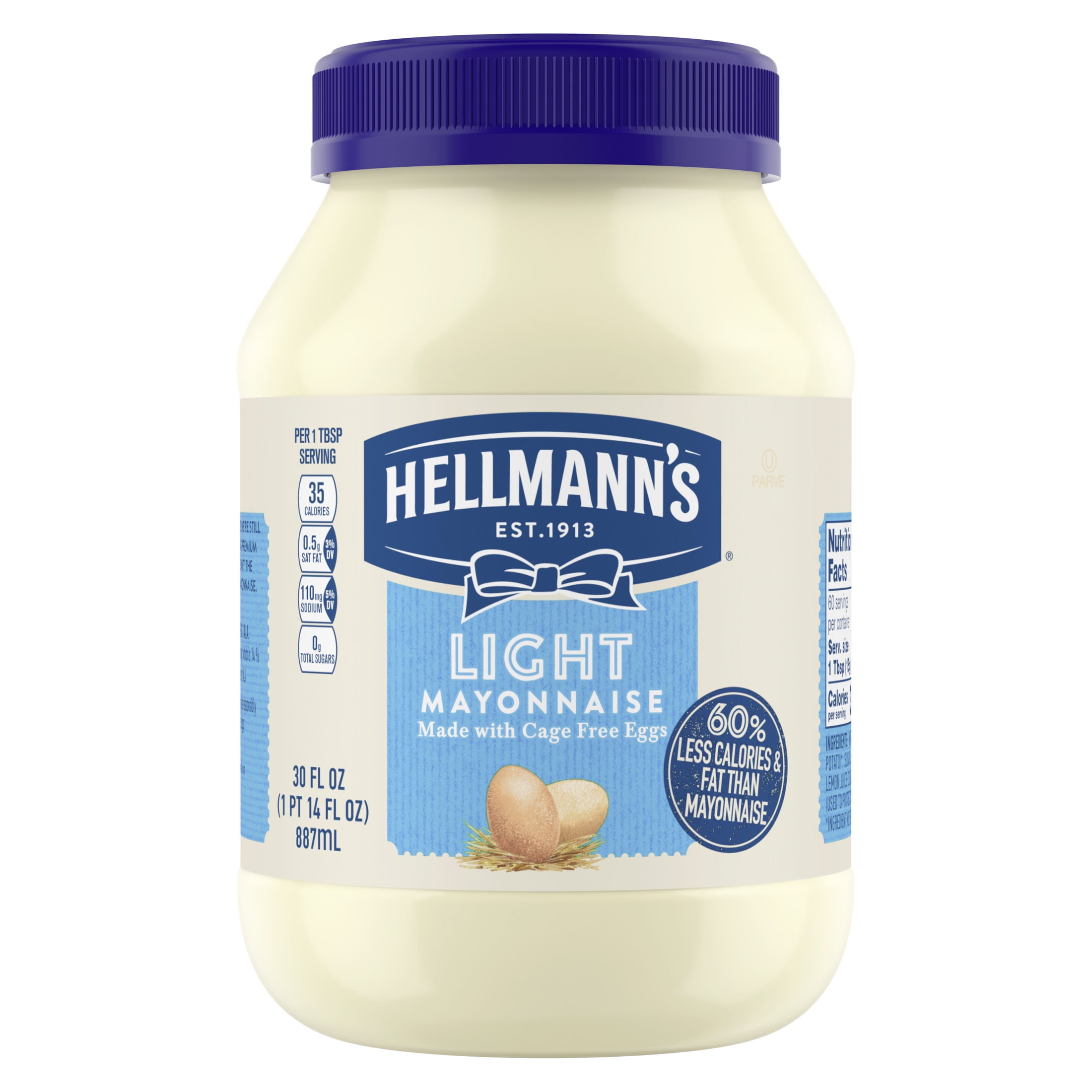 Hellmann's Light Mayonnaise Light Mayo 30 oz ct - Walmart.com