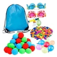 thumbnail image 3 of Bolas de agua globos de agua para niños adultos con bolsa de transporte juego de piscina juego 104pcs/set para piscina al aire libre en el patio, 3 of 8