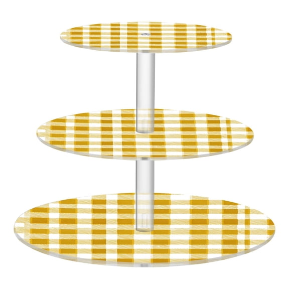 Cupcake Dessert Display Holder Tower Decorations For Party Wedding Birthday Anniversary Yellow and White