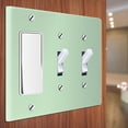 thumbnail image 3 of WIRESTER Triple 1-Gang Decorator Light Switch and 2-Gang Toggle Wall Plate/Switch Plate Cover, Solid Mint Green, 3 of 6