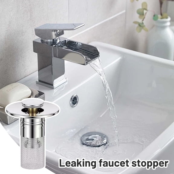 Universal Push-button Sink Plug Water Stopper - Hair Filter Screen Anti-odor Disassembly Sink Drain Stopper for Bathroom Kitchen Basin