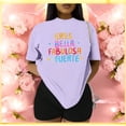 thumbnail image 3 of Playera Blusa Mujer con Frase Positiva Eres Bella Fabulosa y Fuerte Moda Casual Inspiradora Color Lila Talla Mediana Marca Emil SaEs, 3 of 4