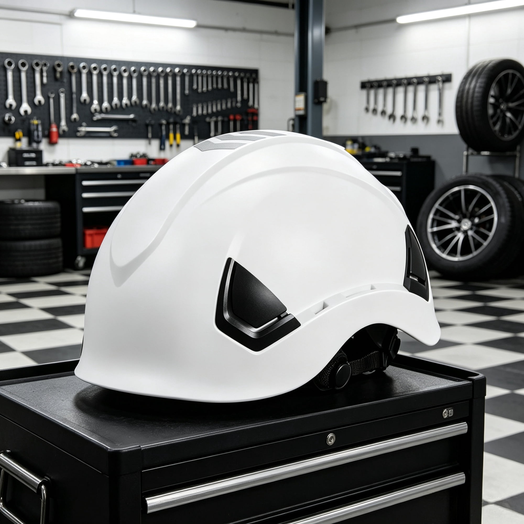 Adjustable Vented Safety Helmet, 6-Point Ratchet Suspension Hardhat for Industrial Construction Work