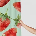 thumbnail image 3 of Awypu Watercolor Illustration of Strawberries on a Light Green Background Shower Curtain Set White, 3 of 7