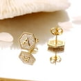 thumbnail image 2 of TINGN Initial Earrings for Women S925 Sterling Silver Post Gold Plated Letter Earrings, 2 of 5