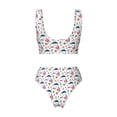 thumbnail image 5 of Daiia Sea Turtle Women's Bikini Set Two Piece Swimsuit High Waisted Bikini Adjustable Straps Bikini Perfect for Beach, Pool, and Summer Vacation-, 5 of 9