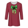 thumbnail image 5 of Craaazy Women's 3/4 Sleeve St. Patrick's Day Tshirts Casual Printed Pullover Tops Gifts, 5 of 5