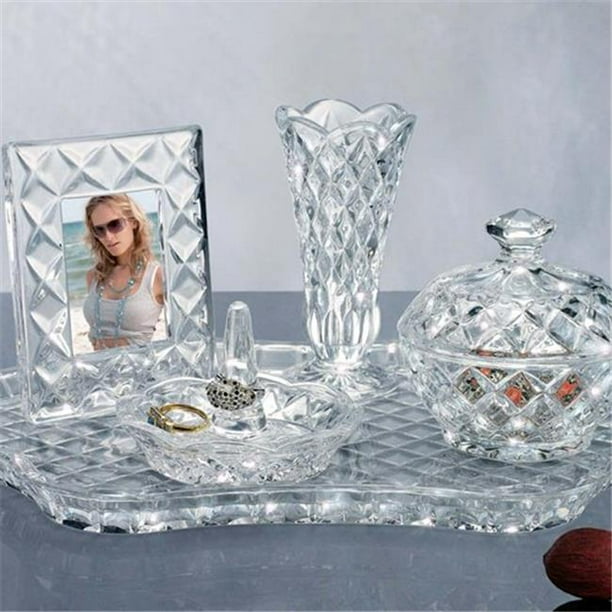 Godinger 53494 Shannon 5 pc. Crystal Vanity Set