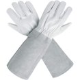 thumbnail image 2 of Guantes de poda de rosas para hombres y mujeres Guantes de jardinería de cuero de piel de cabra, 2 of 7