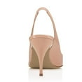 thumbnail image 3 of YDN Women Sexy Pointy Closed Toe Elastic Strap Slingback Sandals High Heel Slip On Pumps Dressy Casual Shoes Size 16 Nude, 3 of 4
