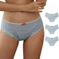 thumbnail image 1 of Gibobby Verano calzoncillos adelgazantes Bragas para mujer, encaje de ganchillo, bragas con cordones, ropa interior calada Sexy(Azul， XXL), 1 of 4