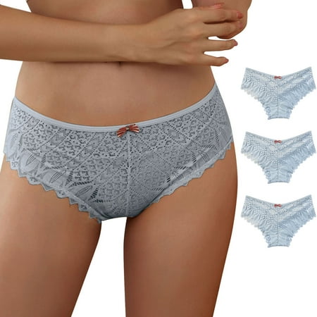 

XZHGS Solid Spring Plus Size Panties for Women Crochet Lace Lace up Panty Hollow Out underwear Womens Lingerie Dress Long