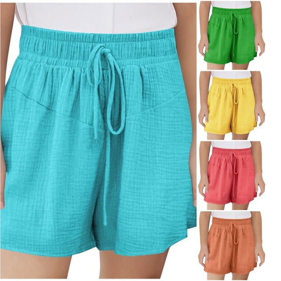 Byoo Kid's Multi Pocket Cargo Shorts Loose Casual Shorts Camping Bottoms,Blue