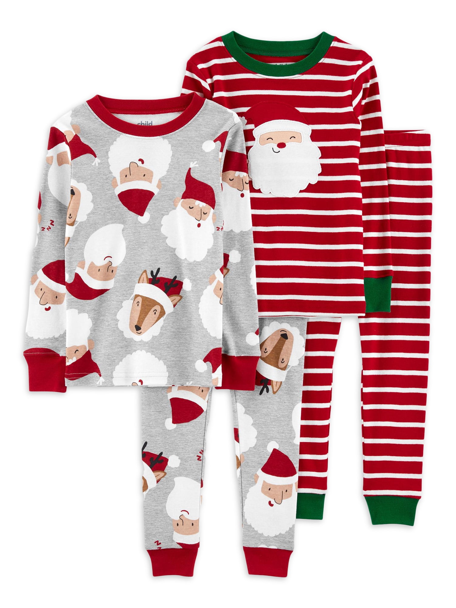 Carter's Child of Mine Bbay and Toddler Boy Pajama Set, 4-Piece, Sizes 12M-5T