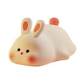 thumbnail image 2 of Suealasg Big Face Rabbit Night Light Soft Silicone Voice Controlled Bunny Lamp Desktop Ornament, 2 of 9