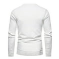 thumbnail image 3 of IROINNID Men's Sweater Round Neck Long Sleeve Jumper Mid-Length Solid Color Knit Pullover Ladies Sweater Tops, 3 of 3