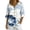 Floral_08, variant on Women Linen Blouse Summer Linen Shirts for Women Button V Neck 3/4 Sleeve Blouse Casual Loose Basic T-Shirt Solid Tunic Tops 2026