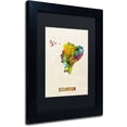 thumbnail image 2 of Trademark Fine Art "Ecuador Watercolor Map" Canvas Art by Michael Tompsett Black Matte, Black Frame, 2 of 3