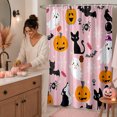 thumbnail image 4 of Leeye Halloween Shower Curtain Waterproof Quick Install Decorative Pumpkin Printed For Bathroom Bathtub, 4 of 4
