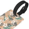 thumbnail image 3 of Sikiie Tropical Leaves Flower Luggage Tags Privacy Cover ID Label Suitcase Tags Identifiers For School Bags,Suitcases, 3 of 7