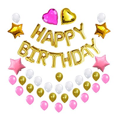 Pink And Gold Birthday Decorations Elegant Design Happy Birthday