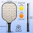 thumbnail image 4 of Pickleball Paddles Set,Pioneer Flower Floral Print Pattern Fiberglass Surface Pickleball Racket Set with 2 Indoor Outdoor Pickleball Balls and Pickleball Bag,Pickle-ball Equipment, 4 of 6