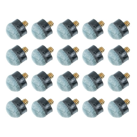 HOMEMAXS 20 Pcs Pool Cue Tips Leather Billiard Cue Tips Leather Pool Cue Replacement Tips