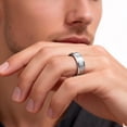 thumbnail image 4 of Ringheart Couple Rings Heart 1.5ct CZ White Gold Plated Women Wedding Ring Sets for Him and Her Rings Tungsten steel Men Ring, 4 of 6
