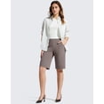 thumbnail image 4 of G4Free EverGoing Women's Bermuda Shorts with Pockets 10" - Knee Length Athletic Casual Long Shorts, 4 of 7