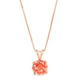thumbnail image 1 of 1.5 ct Brilliant Round Cut Solitaire Simulated Red Diamond 14k Rose Gold Pendant with 18" Chain, 1 of 4