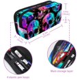 thumbnail image 5 of MUOOUM Pencil Case, Color Skull Head Stars Large Capacity Pencil Pouch Stationery Pen Bag, 5 of 7