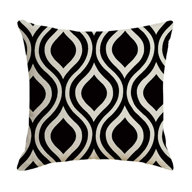 Black White Waterproof Hugging Pillow Household Design Pattern Sand