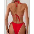 thumbnail image 3 of Bikini Sets for Women Two Piece Swimsuits Halter String Triangle Bathing Suit Tie Side Bottom Swimwear, 3 of 5