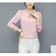 thumbnail image 5 of Women Long Sleeve Blouses Shirts Elegant Work Casual Tops, 5 of 17
