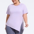 thumbnail image 6 of Sexlip Womens Short Sleeve Solid Crew Neck T Shirt Lightweight Fabric Breathable Design Casual Silhouette for Daily Errands Purple XXXXL, 6 of 6
