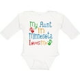 thumbnail image 3 of Inktastic My Aunt in Minnesota Loves Me Boys or Girls Long Sleeve Baby Bodysuit, 3 of 5