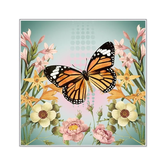 CafePress - Modern Vintage Monarch Butterfly Sticker - Square Sticker 3" x 3"