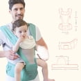 thumbnail image 3 of Portabebés transpirable multifuncional con cintura de soporte lumbar para asiento de cadera, 3 of 8