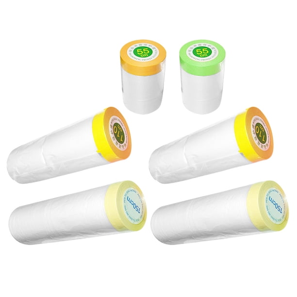 6 rollos de papel de enmascarar para pintura automotriz Película de enmascarar para cubrir pintura