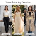 thumbnail image 5 of 2 Pack Wide Elastic Waist Cinch Belts for Women, Gold Metal Buckle Belts, Champagne Gold & Black., 5 of 7