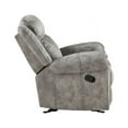 thumbnail image 3 of BOWERY HILL 3-Seat Reclining Sofa with USB Dock in Gray Velvet, Pull Tab Couch with Back and Seat Cushion for Living Room, 39"D x 87"W x 41"H, 3 of 5
