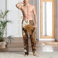 thumbnail image 6 of Lsque Cow With Butterflies Lilies Print Men's Pajama Pants, Lounge Pant - Comfortable Home Wear,Elastic Waistband, Stylish Design-Medium, 6 of 9