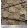 thumbnail image 2 of Soimoi Brown polyester Crepe Fabric Geometric African Decor Fabric Printed Yard 42 Inch Wide, 2 of 3
