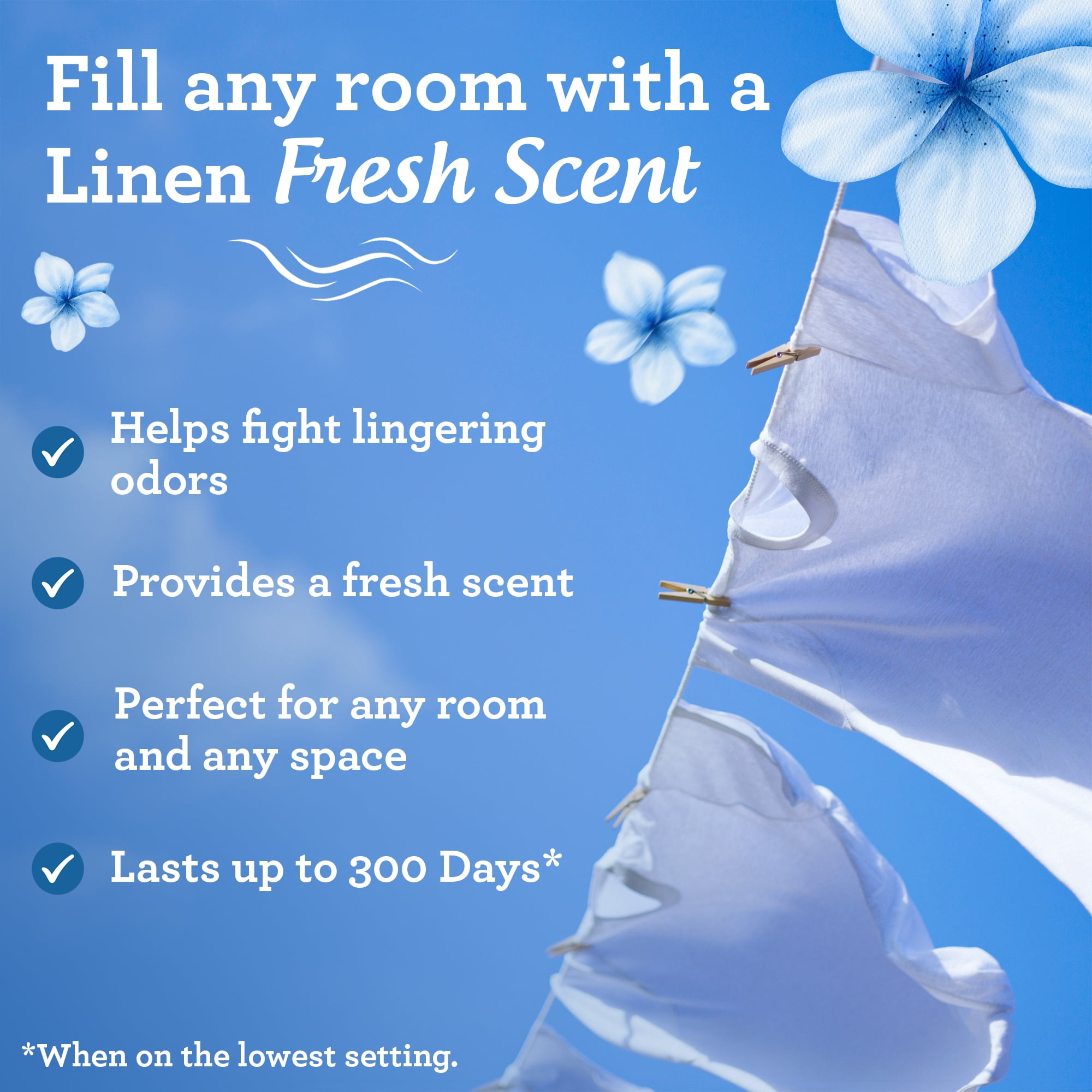 Great Value Plug-In Scented Oil Refills, Linen Fresh, 0.67 fl oz, 5 Count