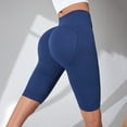 thumbnail image 2 of Outfmvch Leggings for Women Womens Capris Womens Leggings Running Leggings for Women Hip Lifting Fitness Pants Tight Fit Peach Hip Yoga Shorts Knee Length Shorts Women Navy M, 2 of 9