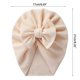 thumbnail image 2 of Baby Hat Cute Bows Knot Beanie Cap Floral Bowknot Headwrap Newborn Soft Cotton Solid Color Bonnet Infants Kids Headwear Gifts White, 2 of 4