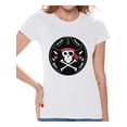 thumbnail image 1 of Awkward Styles Jolly Roger Tshirt for Women Pirate Skull Shirt Jolly Roger Skull T Shirt Dia de los Muertos Gifts for Her Day of the Dead Shirt Pirate Skull Flag Shirt Pirate Birthday Costume Shirt, 1 of 4