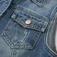 thumbnail image 4 of YM YOUMU Women Denim Vest Button Up Sleeveless Jean Jacket Waistcoat Tops, 4 of 5